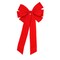 Northlight 10" x 22" Red 10-Loop Velveteen Christmas Bow Decoration